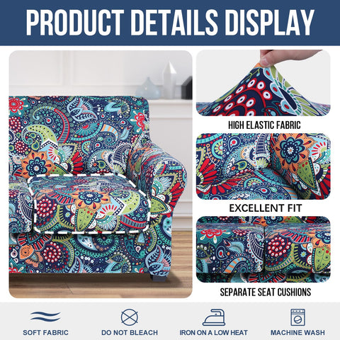 Hyha Paisley floral cushion cover 3 finishes the 4-piece set for protection.