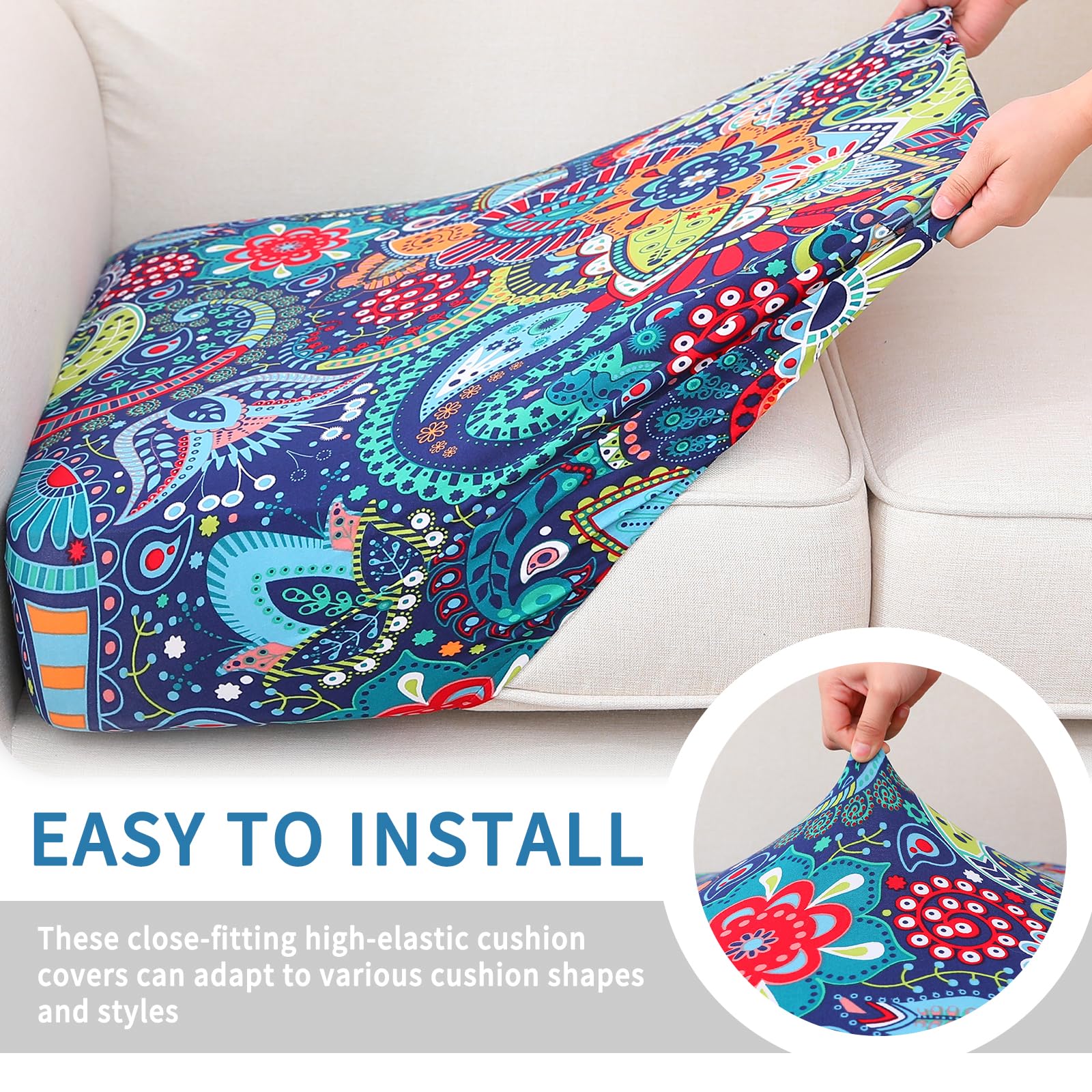 hyha sofa cushion cover in stretch fabric for versatile styling