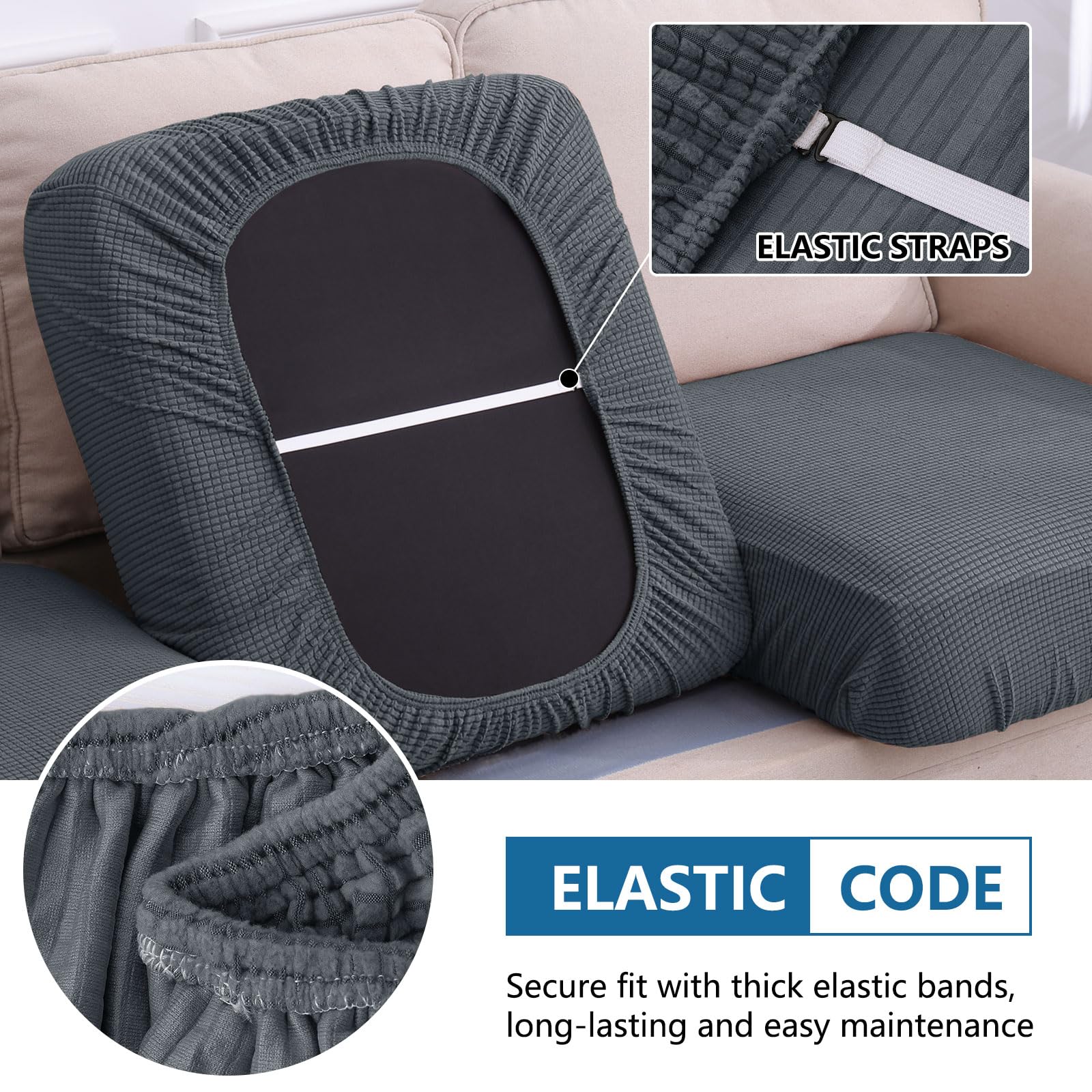 Hyha stretch jacquard fabric texture highlighting soft, flexible fit