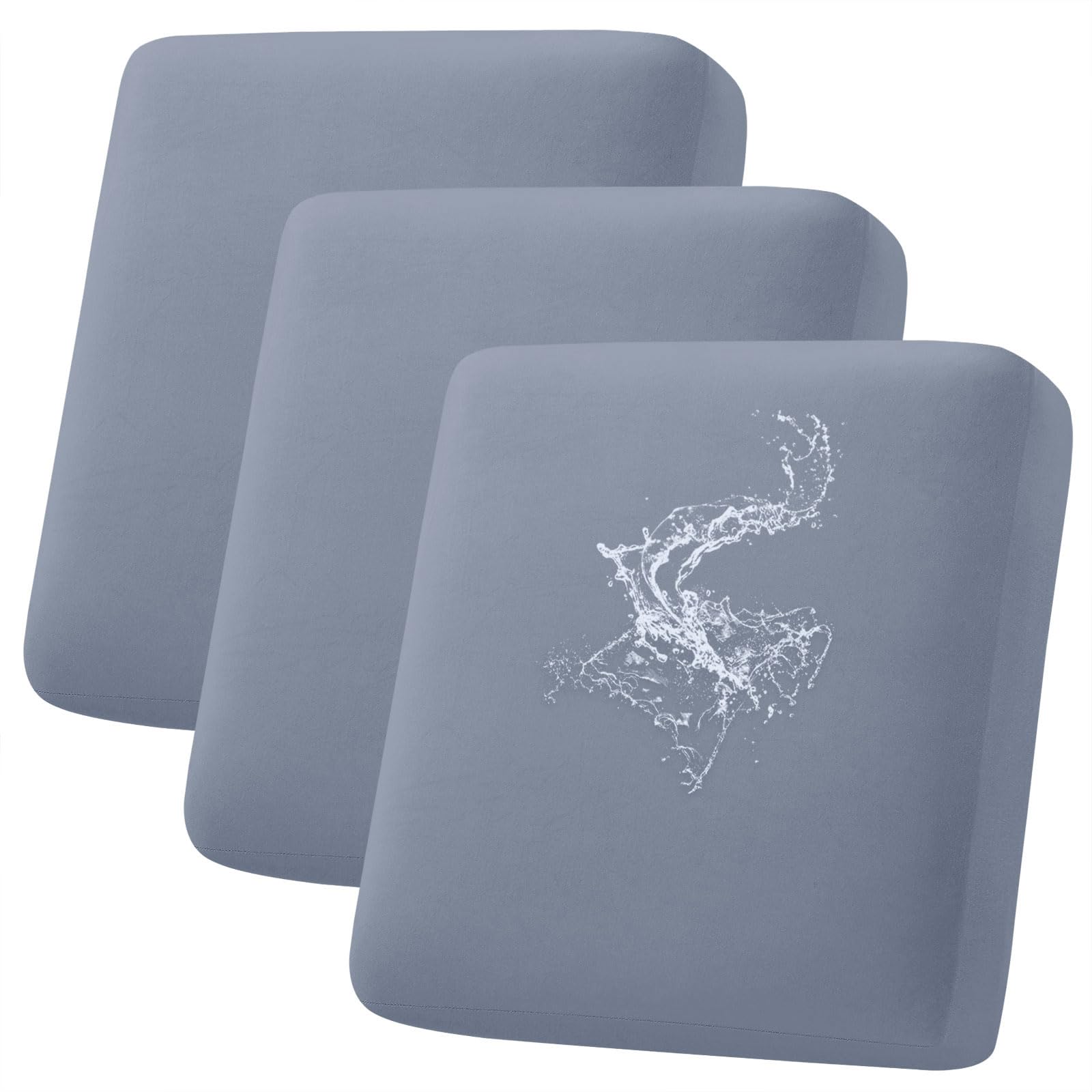 Hyha waterproof couch cushion cover in grey protects against spills and pet messes