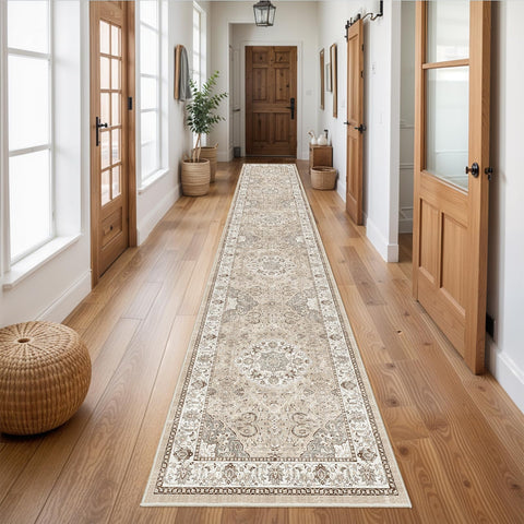 HY HAO YUN LAI hallway runner rug machine washable for easy cleaning.
