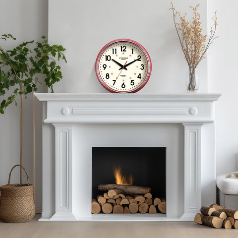 HYJOOY wall clock metal in living room creates a focal point