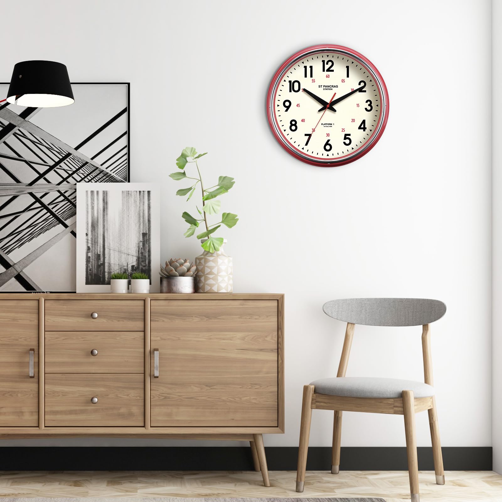 HYJOOY wall clock metal retro design adds romantic charm