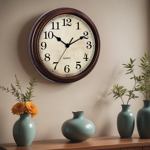 HYLANDA clock back slot and hooks enable simple wall mounting.