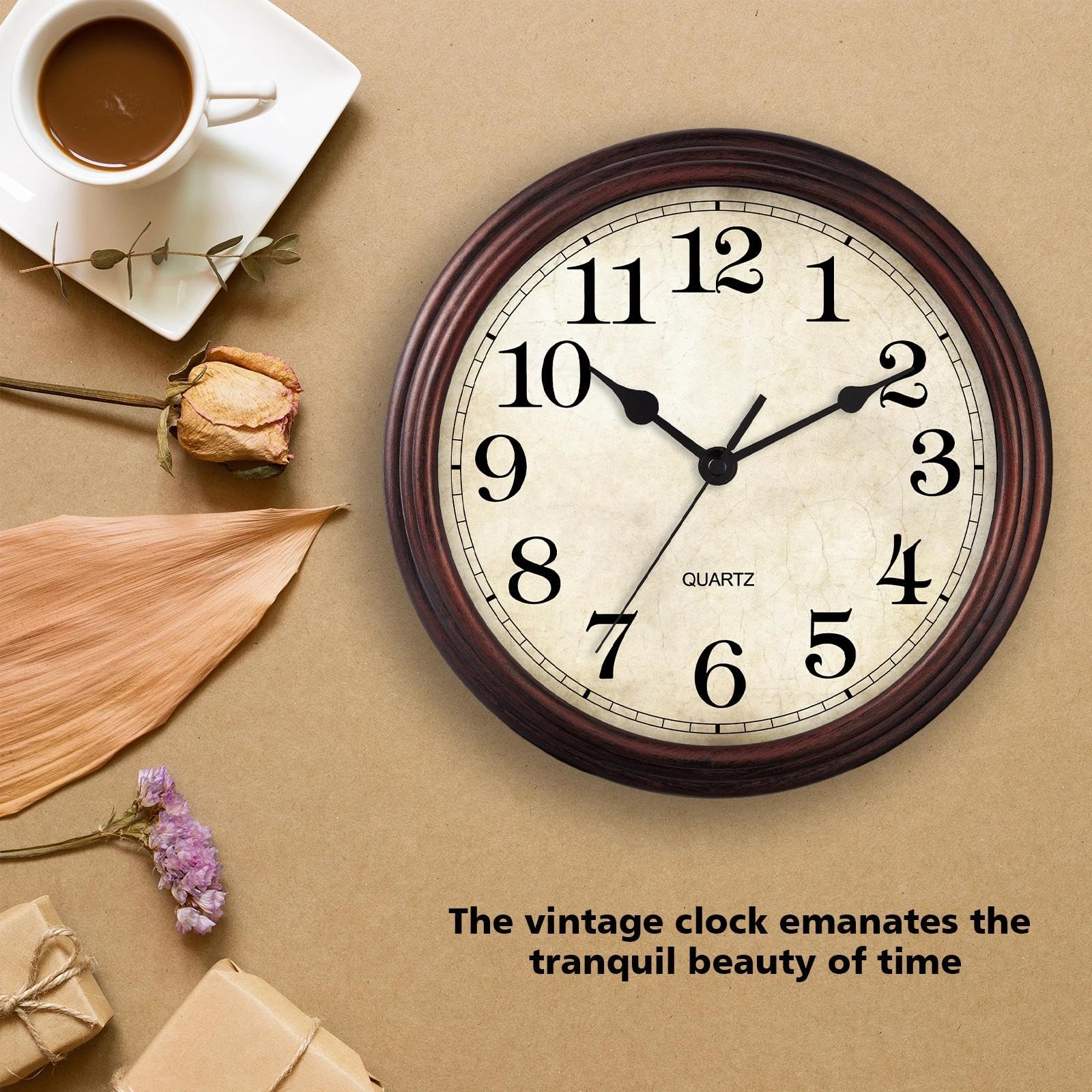HYLANDA wall clock requires one AA battery (not included) for quick setup.