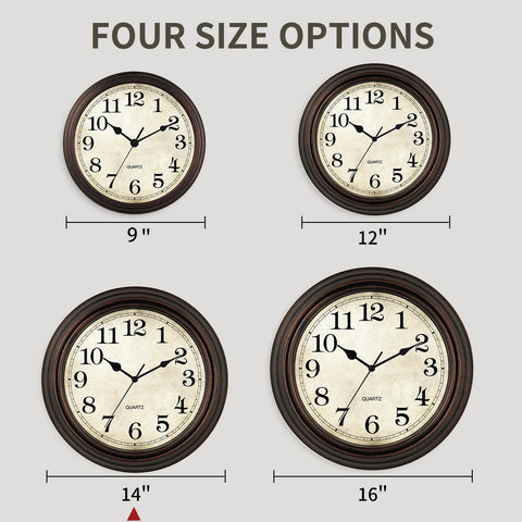 HYLANDA bronze clock with silent movement for a peaceful, non-ticking bedroom environment.
