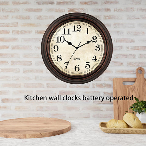 HYLANDA wall clock decor in living room adds vintage charm.