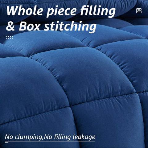 HYLEORY king-size comforter with 3D-7D filling for even warmth without clumping.