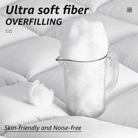 HYLEORY all-season queen comforter corner-tabs close-up demonstrating stay-in-place design