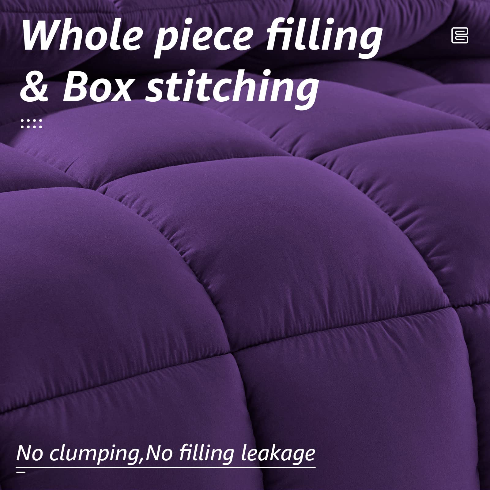 Hyleory queen-size comforter with lightweight fill for year-round comfort