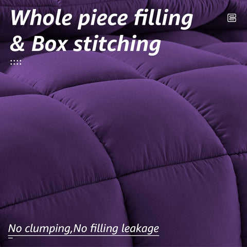 Hyleory queen-size comforter with lightweight fill for year-round comfort