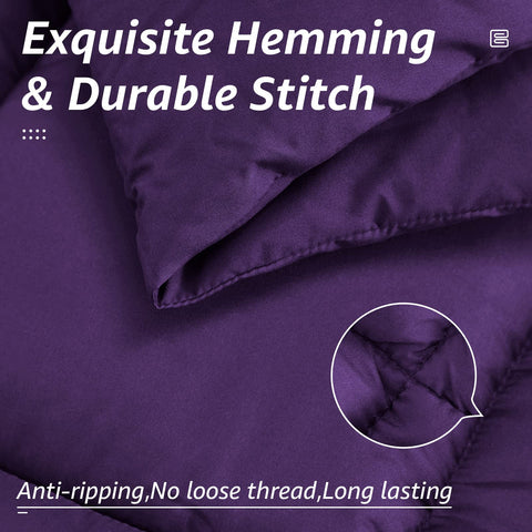 Hyleory box-stitch quilting secures fill and prevents shifting