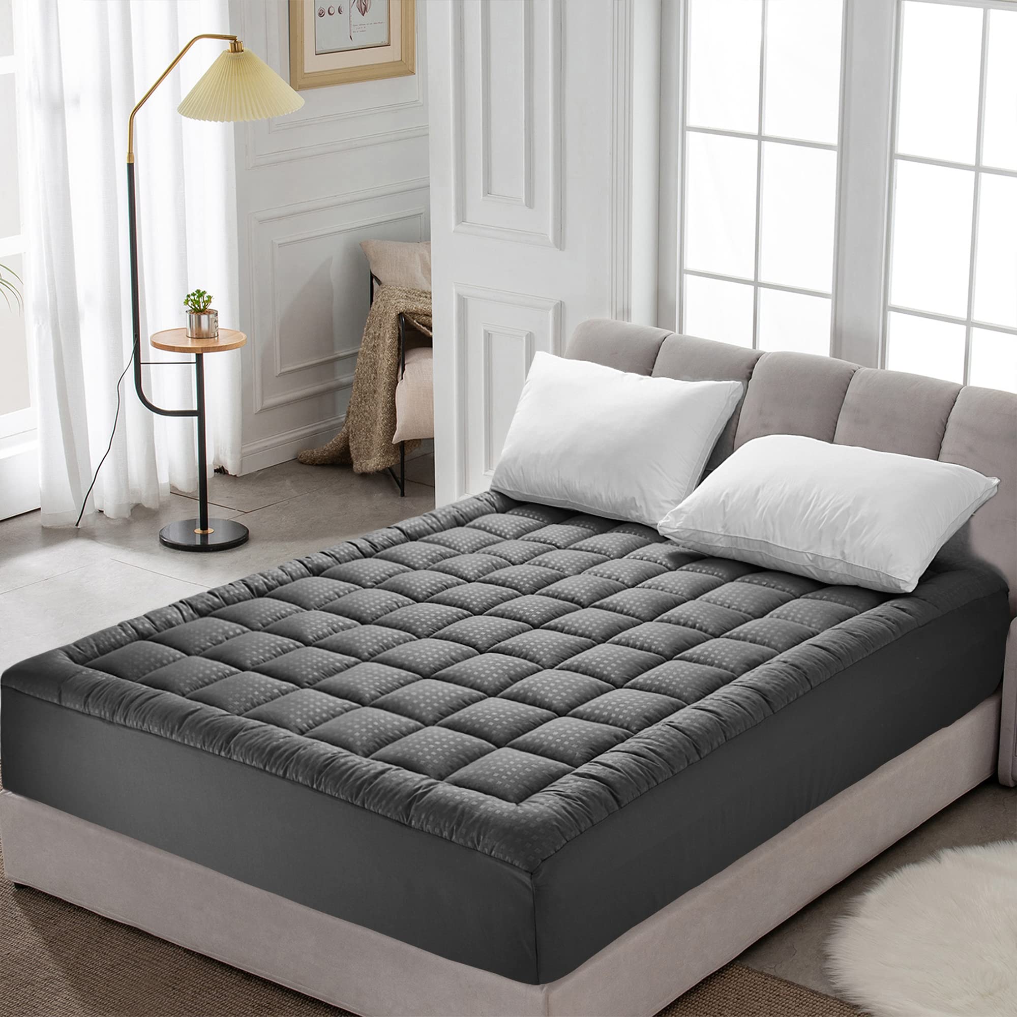 HYLEORY dark grey color complements modern bedroom decor