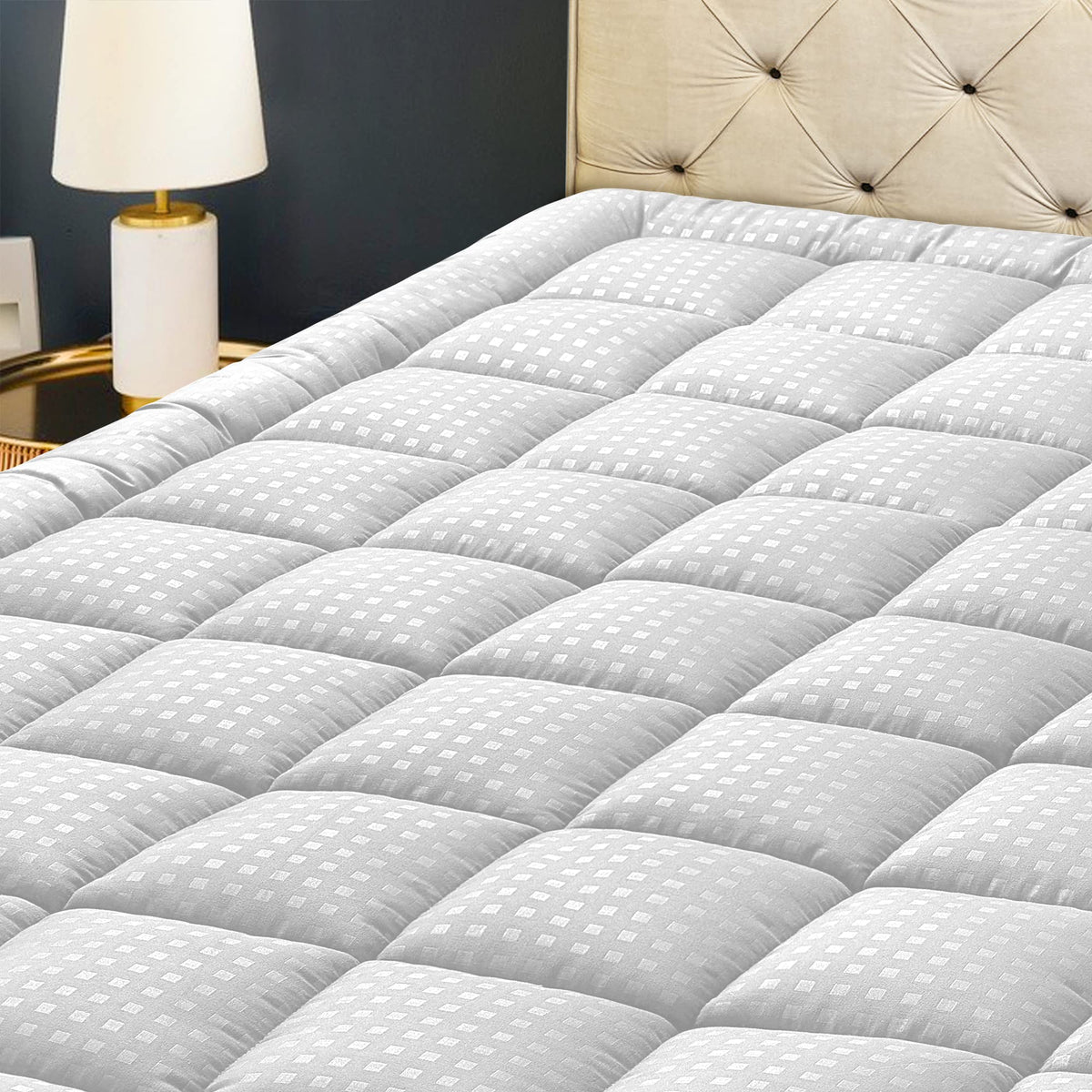 Hyleory Full XL mattress pad with breathable top for cooler, comfortable sleep