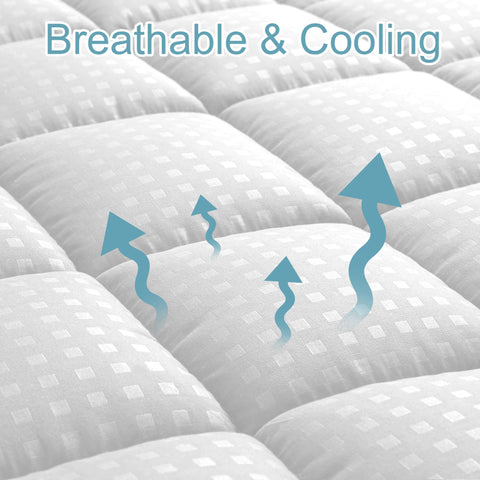 HYLEORY king pad soft microfiber top offers cloudlike comfort.
