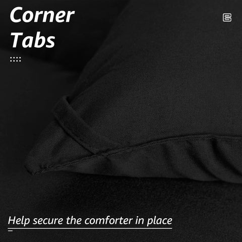 HYLEORY machine-washable comforter shown being cleaned in cold water.