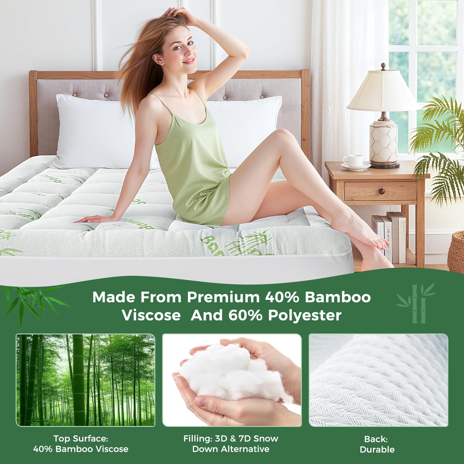 HYLEORY luxury bedroom setup suggests hotel-grade comfort at home.