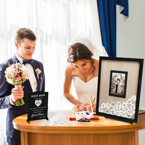 HYMENEX guest book storage bag keeps hearts organized after the celebration.