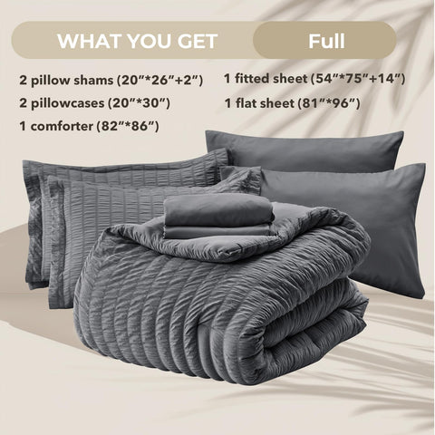 HYMOKEGE comforter set includes all essentials for quick bed styling