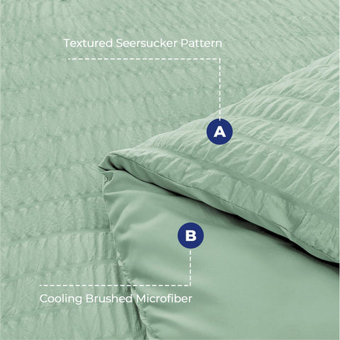HYMOKEGE flat sheet and pillowcases arranged for a coordinated bedding look