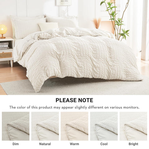 HYMOKEGE Ivory pillow shams 20 by 26 inches add coordinated luxury and a finished look.