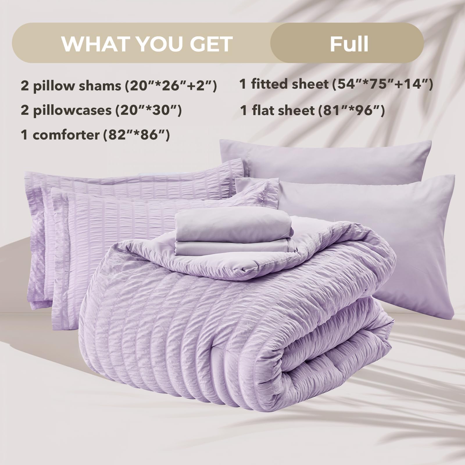 HYMOKEGE Lavender pillow shams adding decorative elegance to bed setup