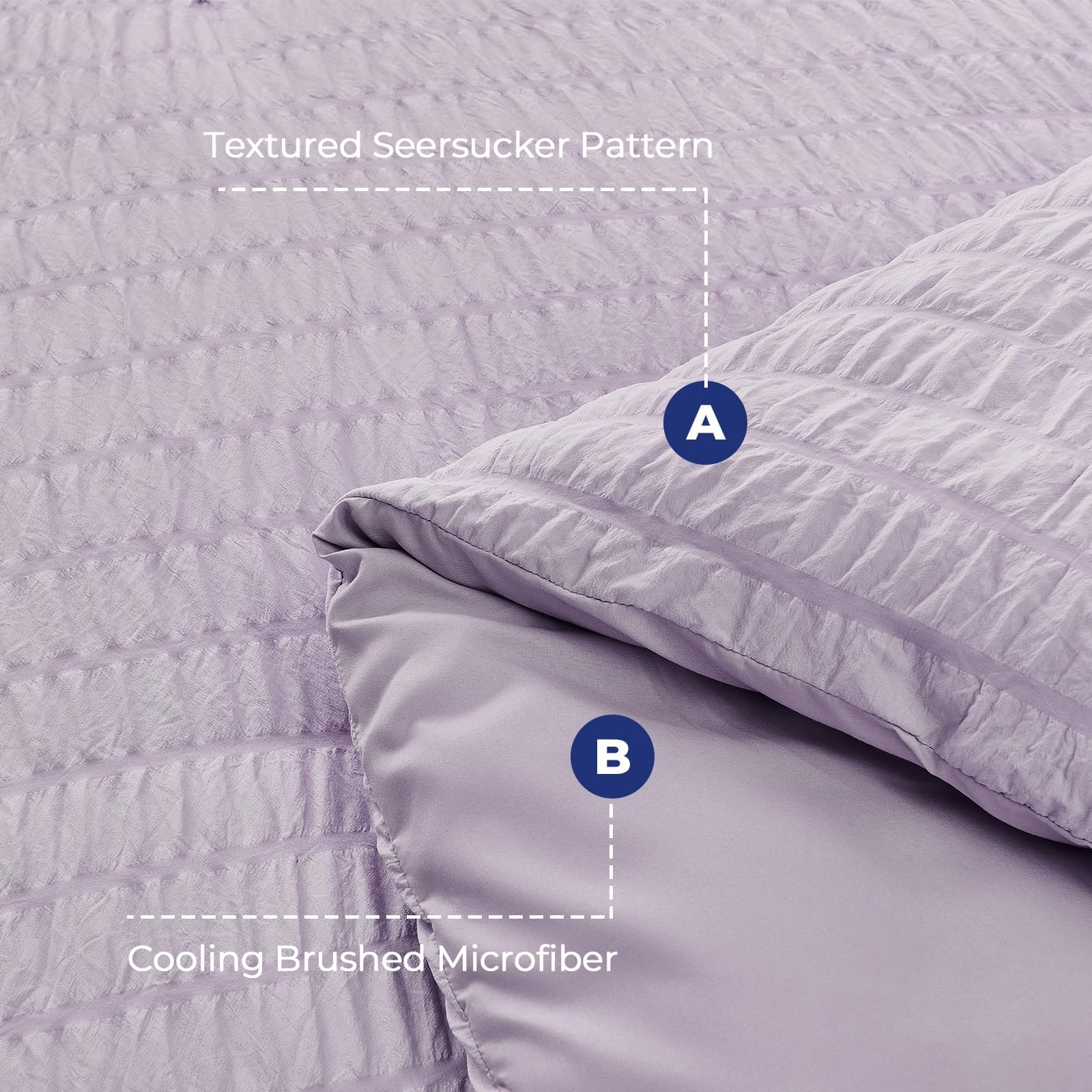 HYMOKEGE Lavender Queen pillowcase showcases   smooth microfiber finish.