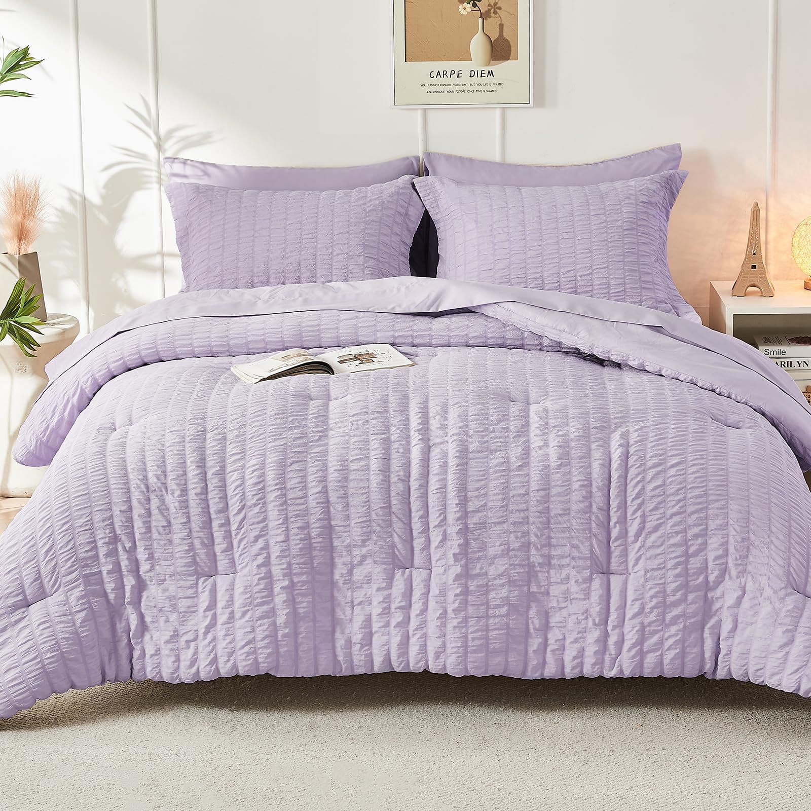 HYMOKEGE Lavender Queen vacuum-packaging shows compact, space-saving packaging.