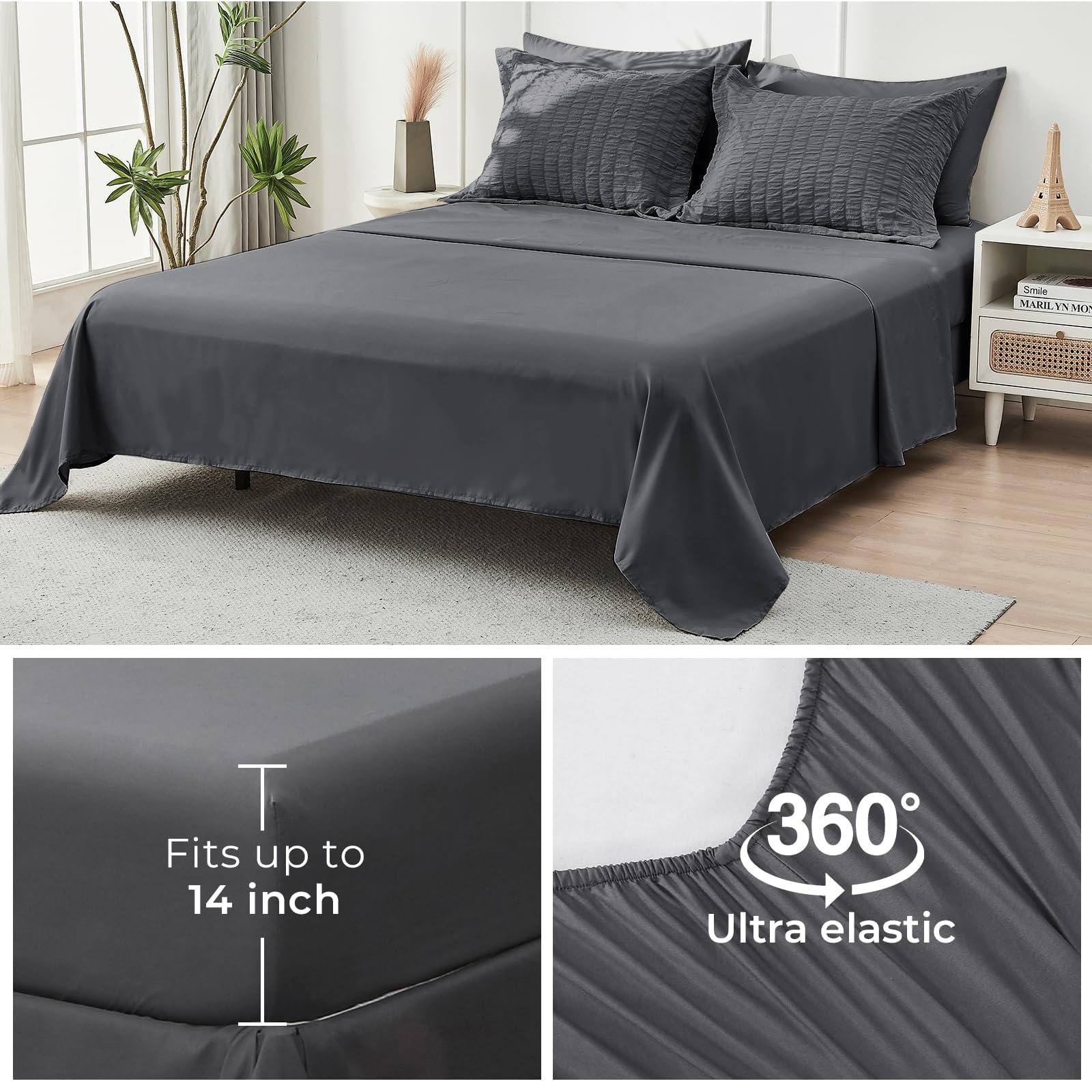 HYMOKEGE pillowcases and shams provide smooth, pillow-friendly craftsmanship