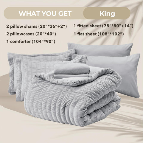 HYMOKEGE pillowcases and shams complete a tidy, coordinated bed aesthetic.