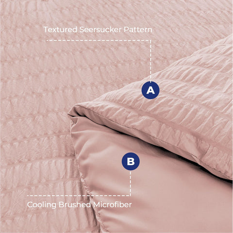 HYMOKEGE Rose Gold Queen fitted sheet with deep‑pocket fit