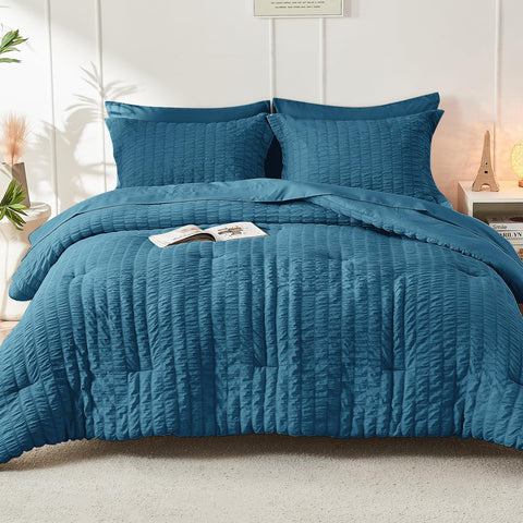 HYMOKEGE Teal Queen vacuum-pack packaging aids compact storage.