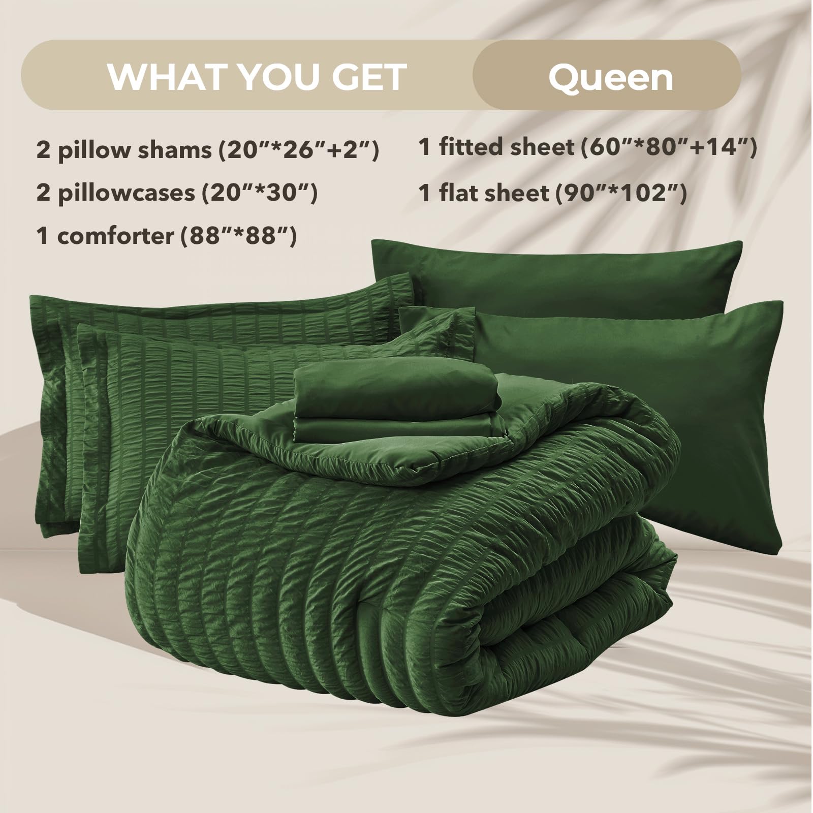HYMOKEGE bedding set includes two pillowcases and two shams for coordinated styling.