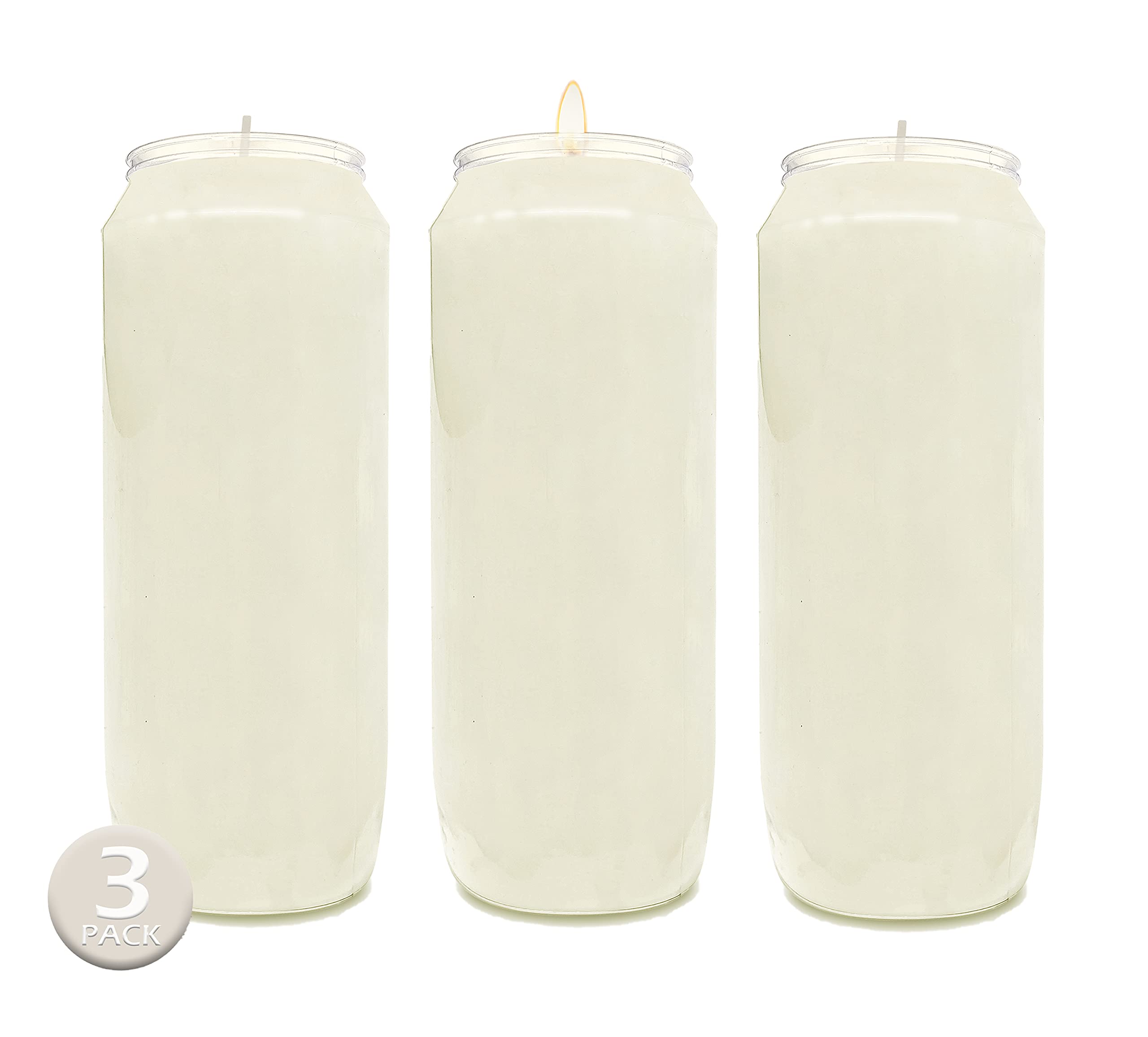 Hyoola 9 Day Prayer Candle tall pillar with jar for safe, long-burning use