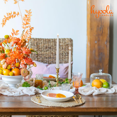 Hyoola dinner party table candles fit most candlesticks for easy setup.