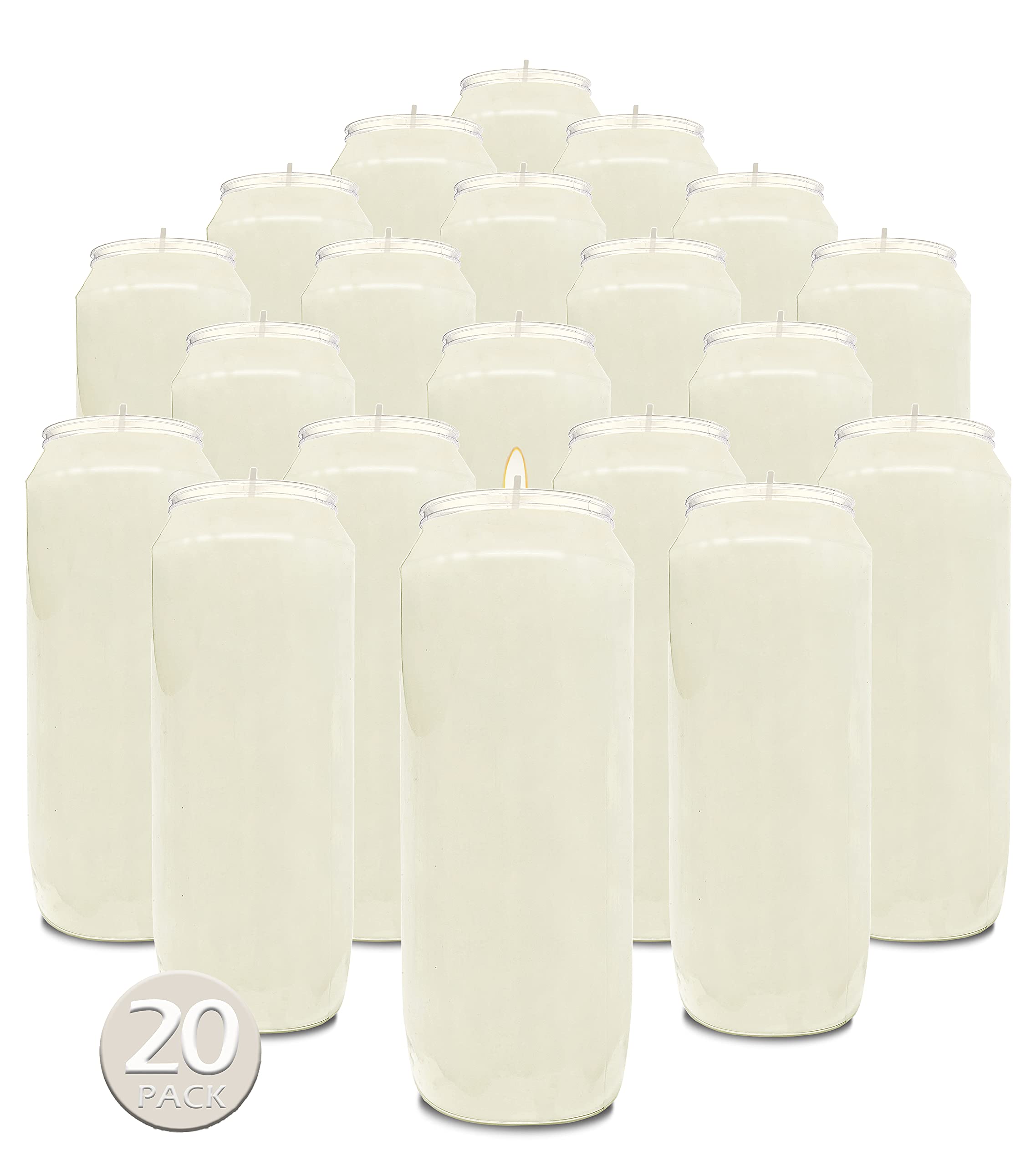 Hyoola prayer candle in white jar, ideal for memorial vigils and religious services