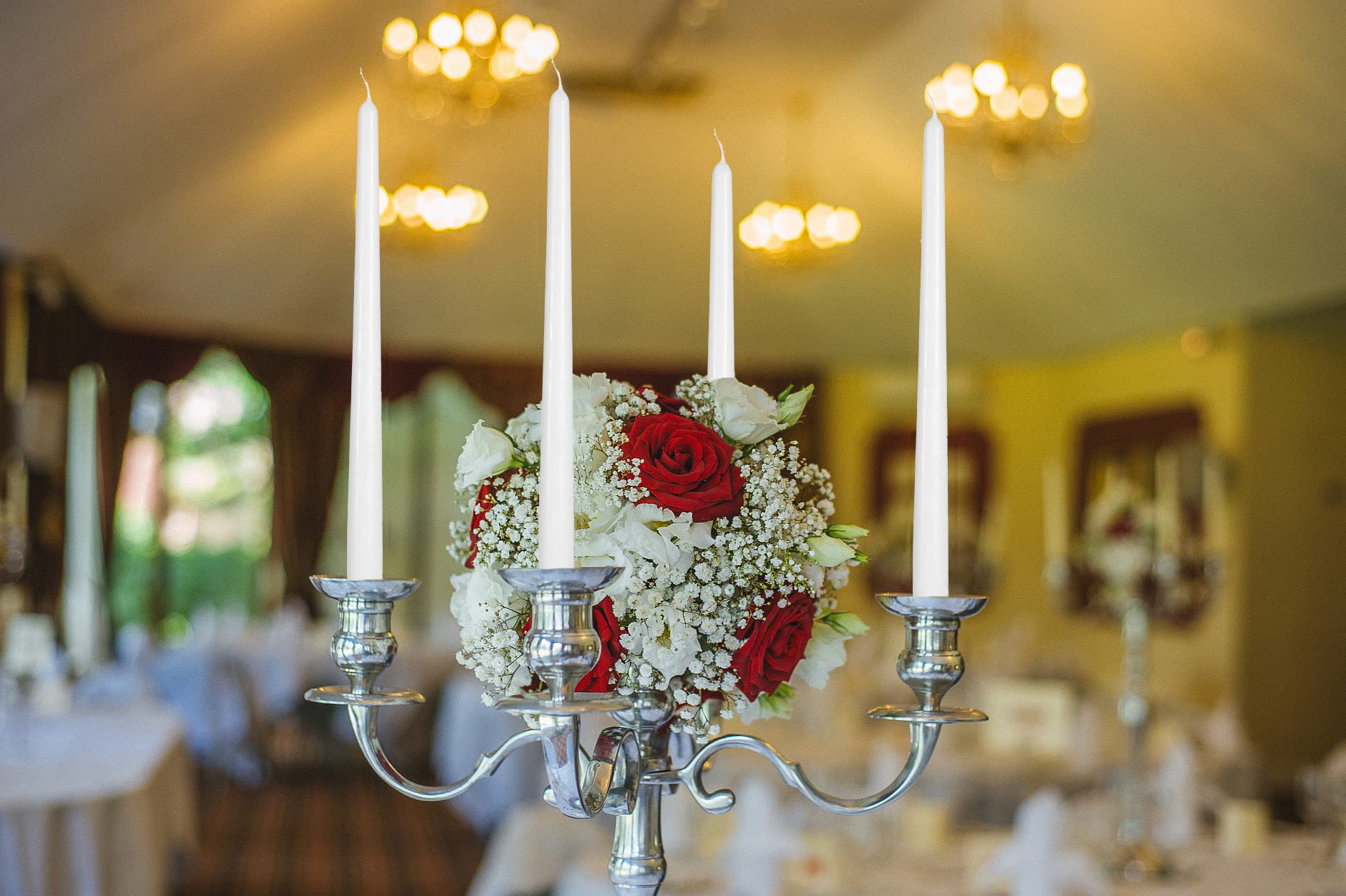 Hyoola taper candles used in a formal ceremony lighting setting.