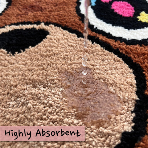 HYPEECE Graduation Bear Rug in a dorm room as stylish decor
