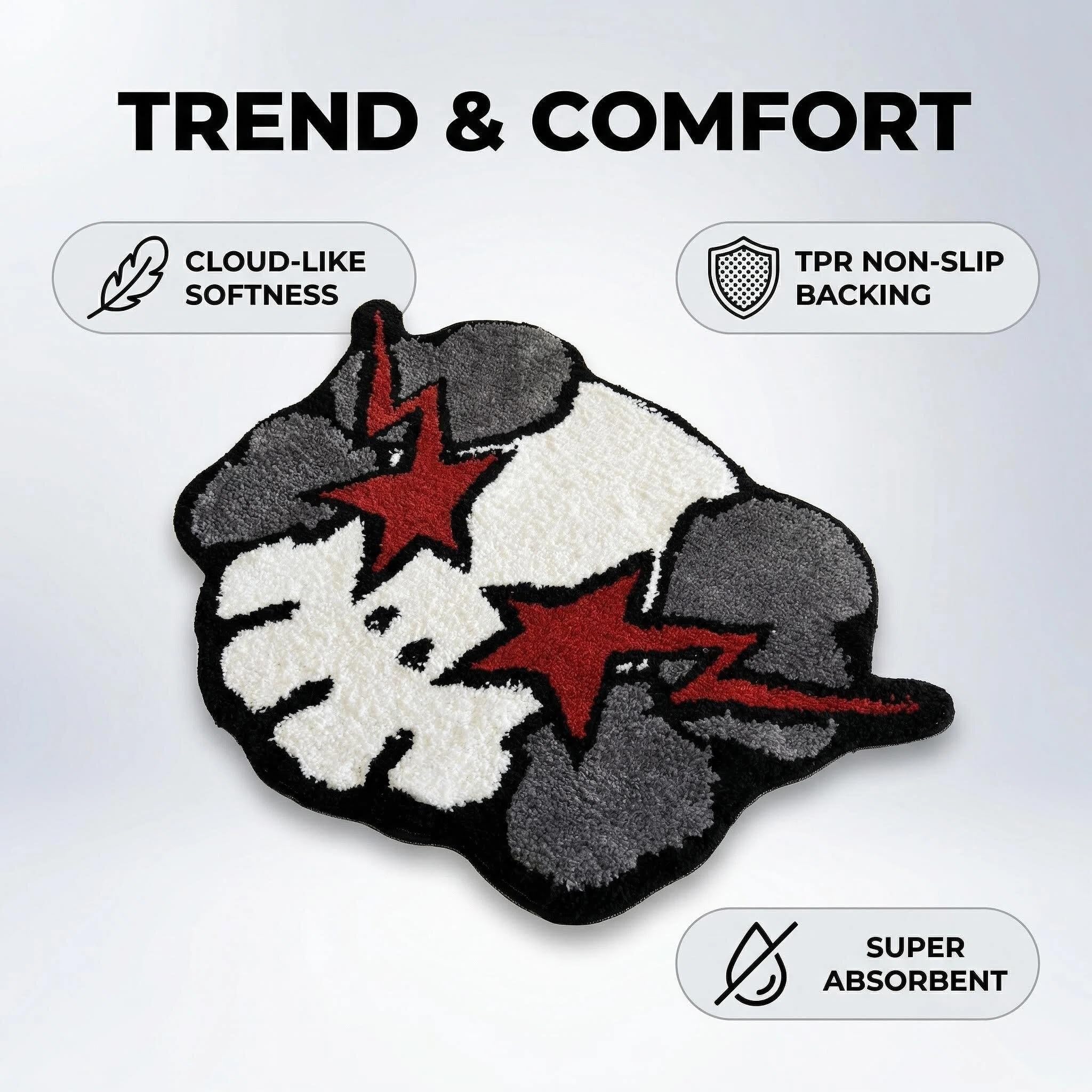 HYPEECE Ka-Ws Style rug absorbs moisture quickly for wet areas