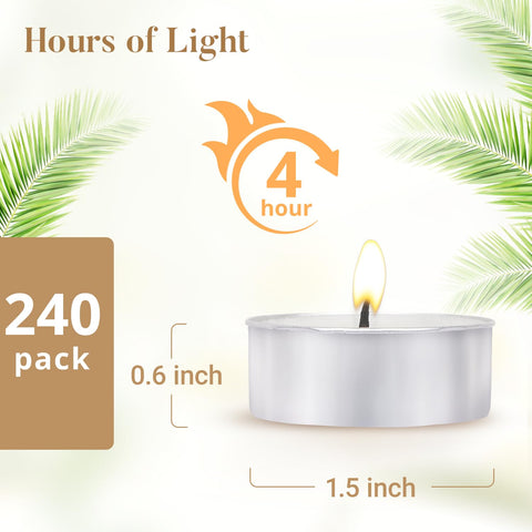 Hypmis long-burn tea lights deliver a steady four-hour glow