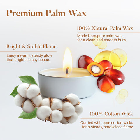 Hypmis tea lights burn up to 4.5 hours with clean smoke-free glow