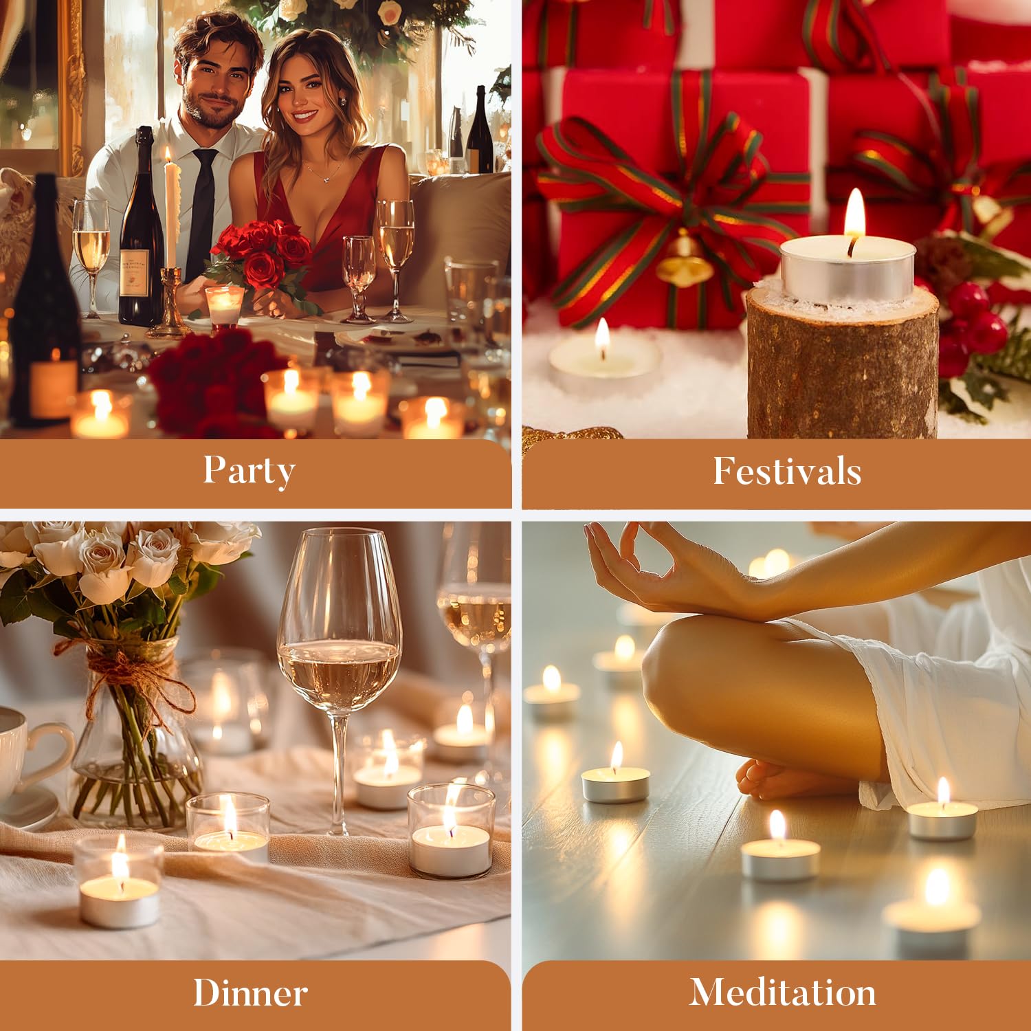 Hypmis white tealights ideal for Sabbath, Christmas, and weddings