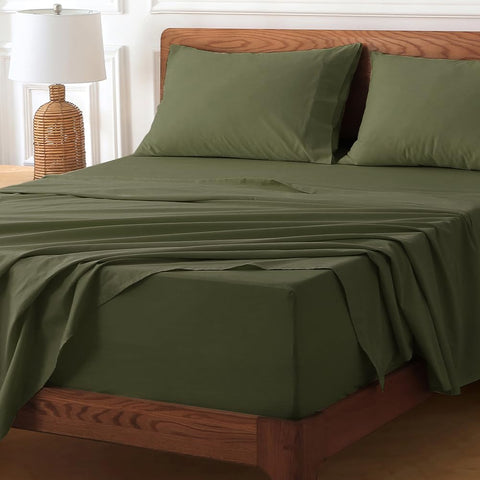 Hyprest 100% cotton queen sheets provide breathable moisture-wicking performance