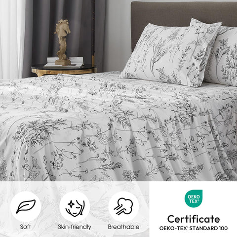 HYPREST 1800-thread-count microfiber close-up; smooth, durable fabric for lasting comfort.
