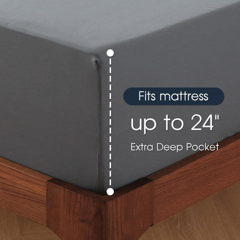 HYPREST grey queen pillowcases showcase soft, skin-friendly cotton for restful nights.