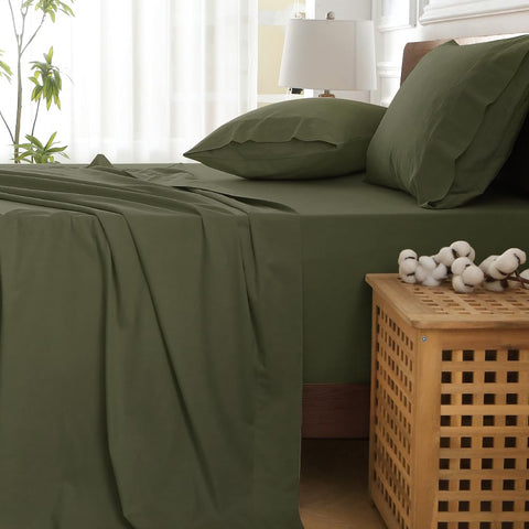 Hyprest queen sheet set includes flat sheet, fitted sheet, and two pillowcases
