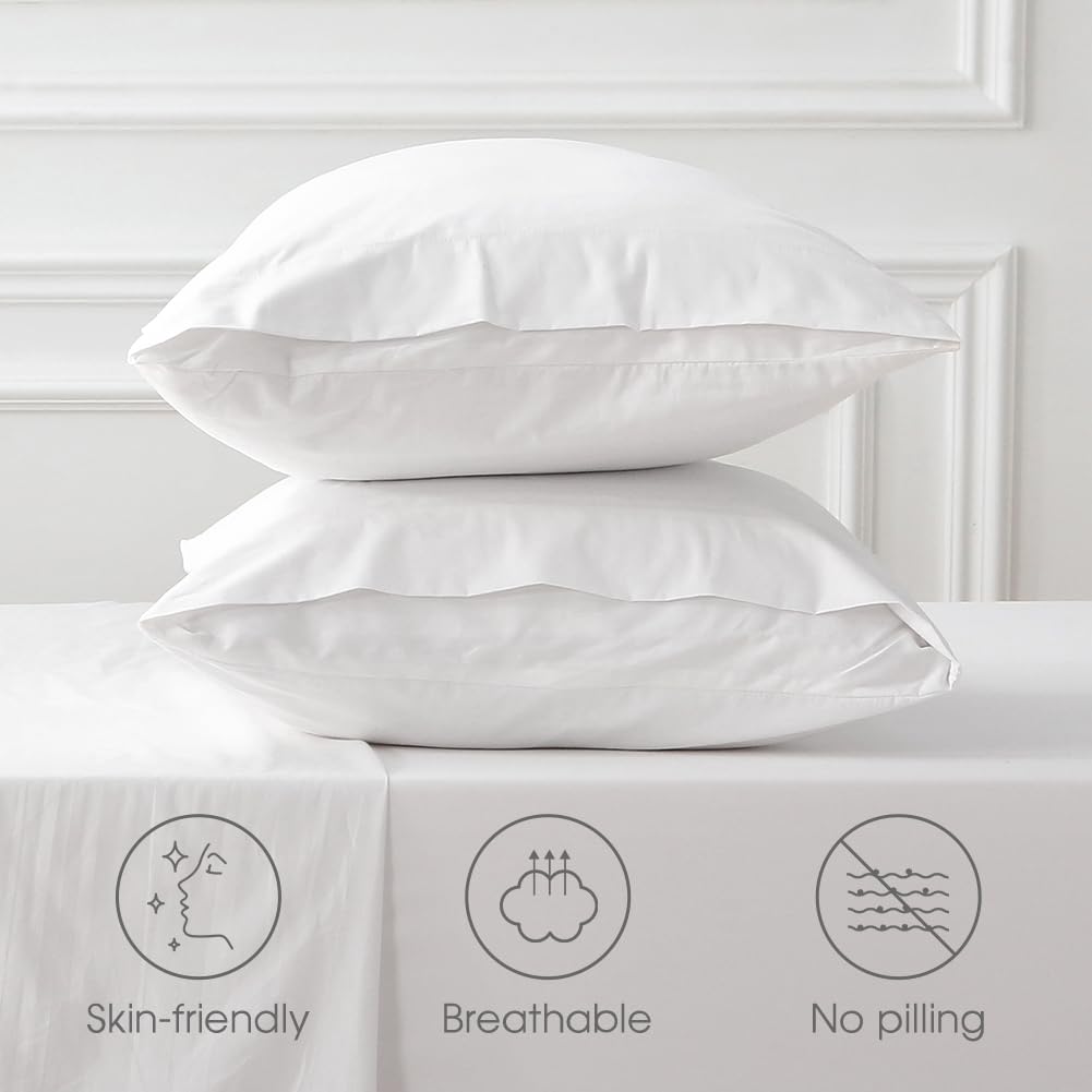 HYPREST white luxury finish enhances a hotel-like crisp bed appearance.
