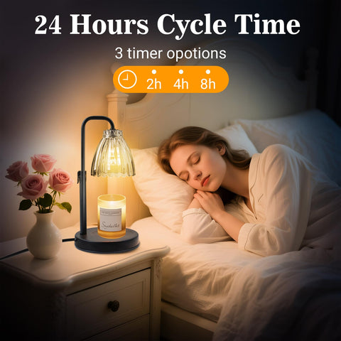 hyrion Candle Warmer Lamp includes a timer for set-and-forget operation