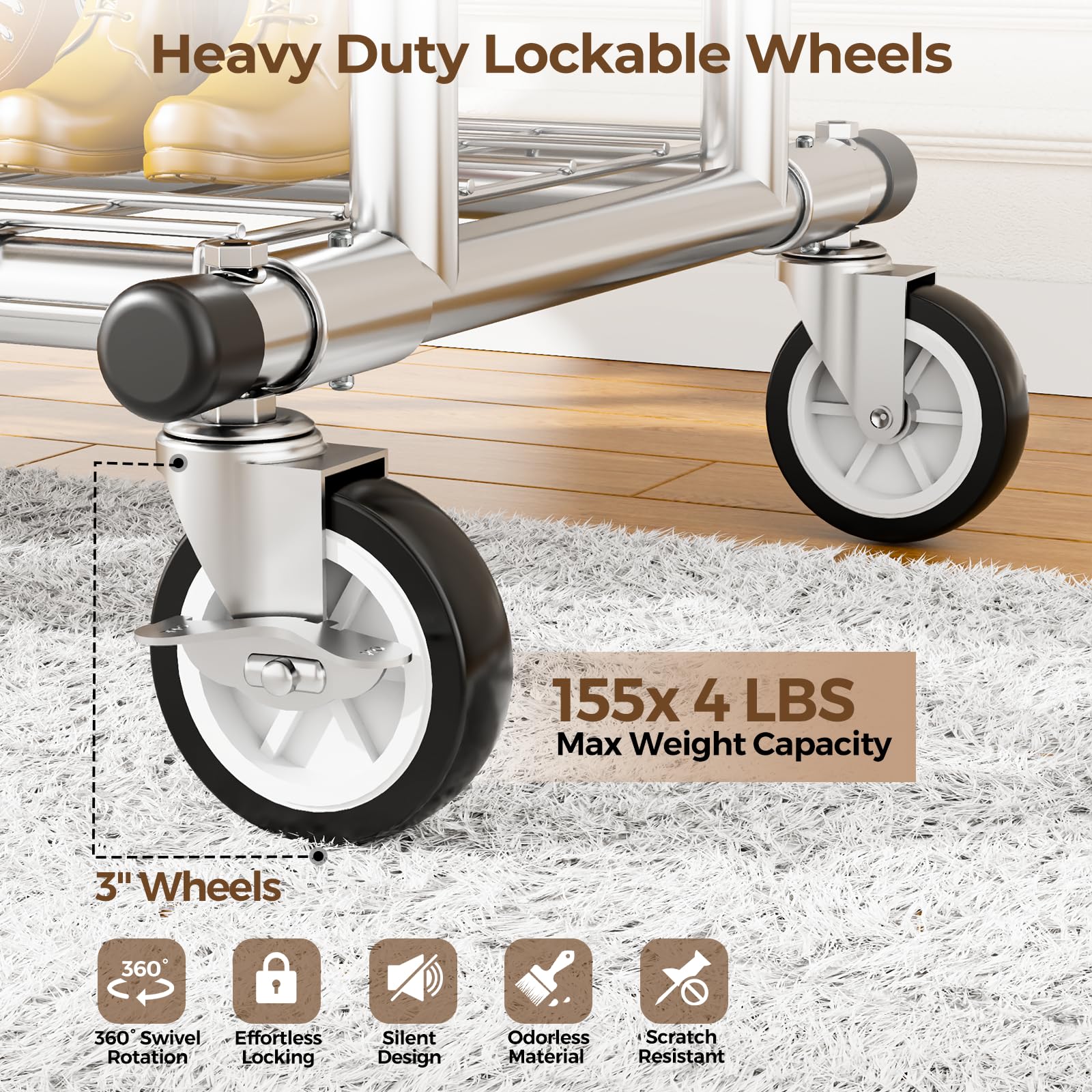 HYSEYY adjustable length and height to fit various spaces