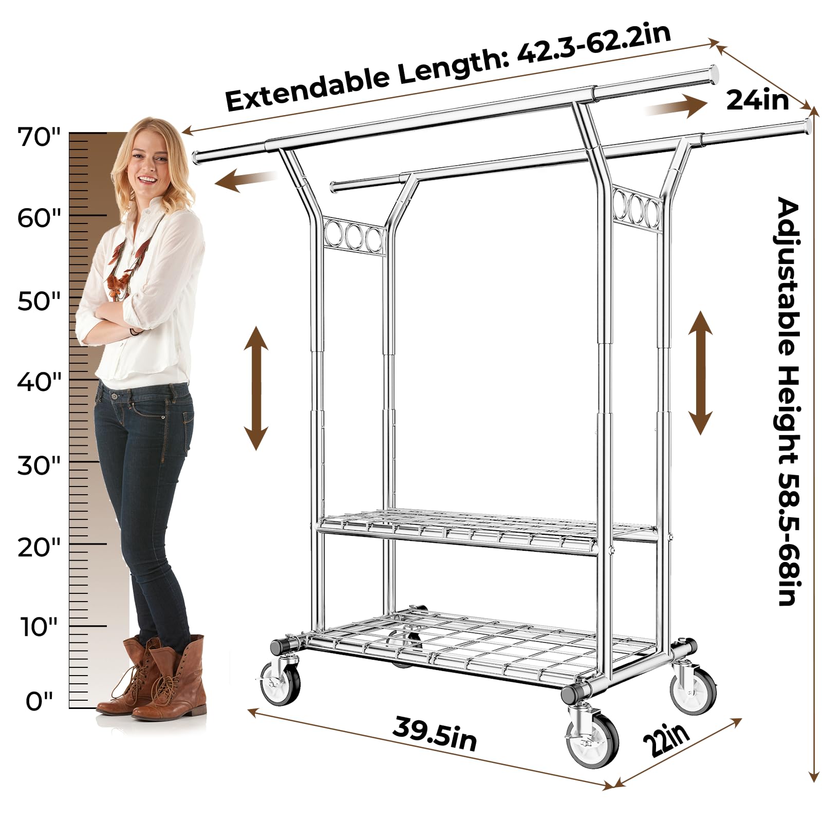 HYSEYY bottom shelves hold shoes and luggage neatly